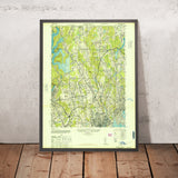 Old Map of Greenwich, Connecticut by USGS, 1944 – Glenville, Byram & Cos Cob