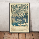 Senzoku-Teich im Schnee von Hasui Kawase, 1935 