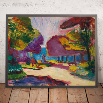 Una imagen enmarcada de Jardin du Luxembourg, París (Jardín de Luxemburgo, París) de Henri Matisse, 1902