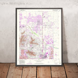 Old Map of Paradise Valley, Arizona by USGS, 1965 – Scottsdale, Phoenix & Camelback Mountain