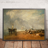 The Fish Market at Hastings Beach by Turner, 1810