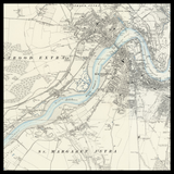 Personalisierte alte Karte von Rochester 