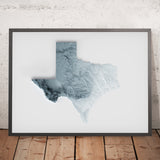 Texas Topographic 3D Relief Map