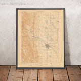 Old Map of Fort Collins, Colorado by USGS, 1908 – Wellington & Cache la Poudre River