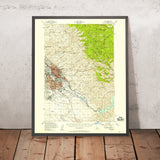 Old Map of Boise, Idaho by USGS, 1954 – Boise River, Table Rock & Lucky Peak Reservoir