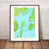 Old Map of Castine, Maine by USGS, 1941 – Penobscot, Deer Isle & Blue Hill Bay