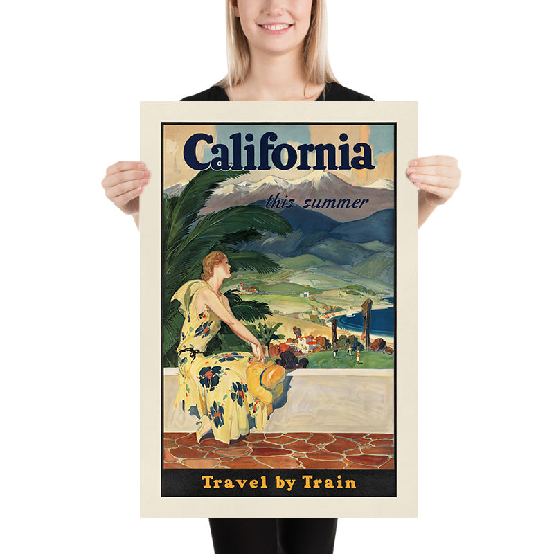California Travel Poster: This Summer – Travel by Train