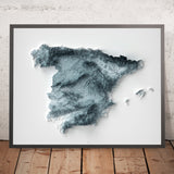 Mapa de Relieve Topográfico 3D de España 