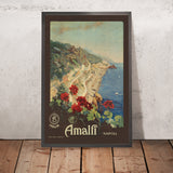 Poster di viaggio Amalfi: Amalfi – Napoli di Mario Borgoni 