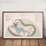 Old Map of the First Crusade by Quin, 1856: German Empire, Byzantine, Jerusalem, Caliphates, China