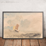 Un mare agitato con un peschereccio di Turner, 1820 