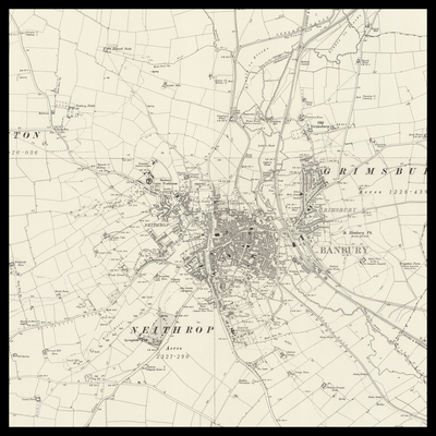 An old Ordnance Survey map of Banbury