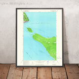 Old Map of Mackinac Island, Michigan by USGS, 1964 – Round Island & Straits of Mackinac