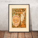 Champagne Hau & Co Vintage Champagne Poster by Walter Crane, 1894