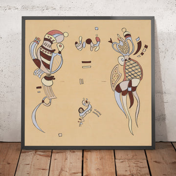 A framed image of 