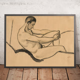 Male Nude by August Macke, 1912