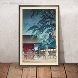 Pioggia di primavera al Tempio Gokokuji di Hasui Kawase, 1935 