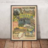 Poster di viaggio della Valle della Loira: Excursions en Touraine et aux Châteaux de la Loire di Gustave Fraipont, 1892 