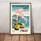 Poster di viaggio Italia: Conosci la terra di Michahelles 
