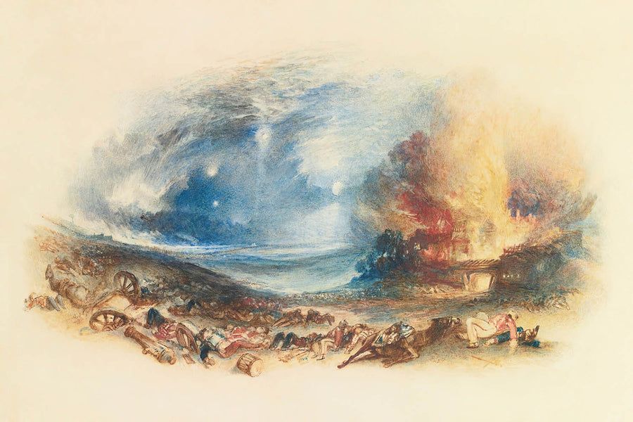 Das Schlachtfeld von Waterloo gesehen von Hougoumont von Turner, 1833 