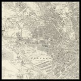 Mapa antiguo personalizado de Salford 
