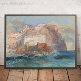 Génova, desde el mar, mirando hacia la Iglesia de Santa María Asunta en Carignano de Turner, 1802 