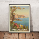 Reiseplakat Beaulieu-sur-Mer, Nizza & Monaco von Pierre Comba, 1920 