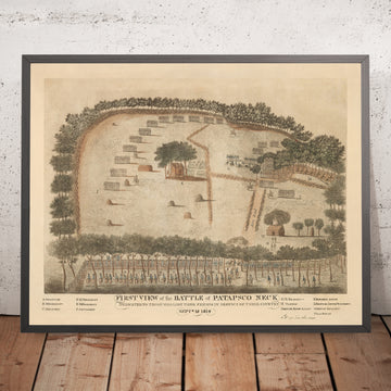 La bataille de Patapsco Neck par Dulac, 1814 : La guerre de 1812, États-Unis contre Royaume-Uni 