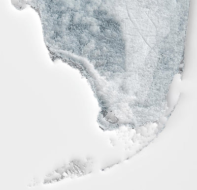 Florida Topographic 3D Relief Map