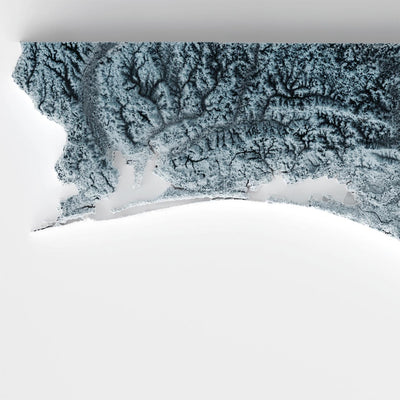 Florida Topographic 3D Relief Map