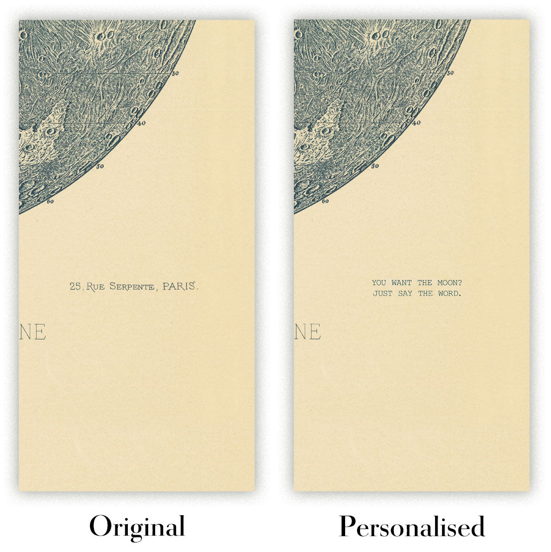 Image showing the difference between an Original map and a Personalised map