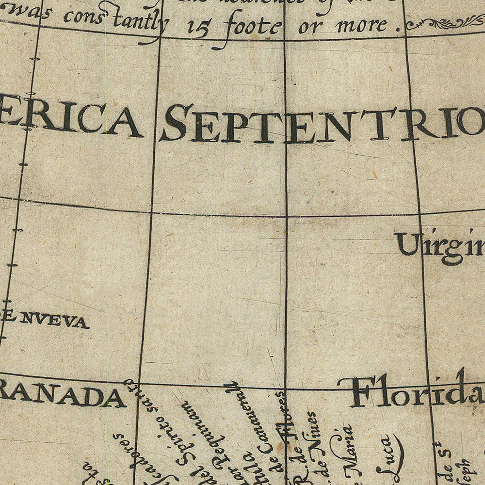 Alte Karte von Nordamerika von Briggs, 1625: Cape Cod, Hudson Bay, Jamestown, California Island, Plymouth