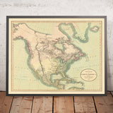 Alte Karte des Louisiana Purchase in Nordamerika von Cary, 1806: Unvollständliche Küstenlinie von Alaska und Kanada 