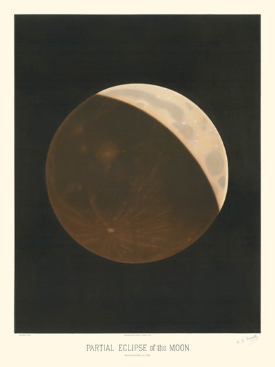 Éclipse partielle de Lune par Etienne Léopold Trouvelot, 1882