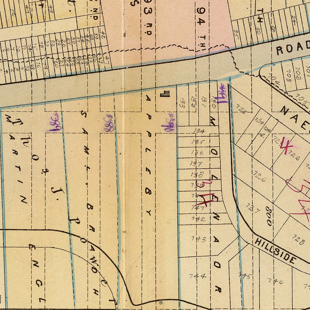 Carte de la vieille ville de New York par Bromley, 1879 : Harlem, Fort Washington, Fort George, Hudson River, Harlem River