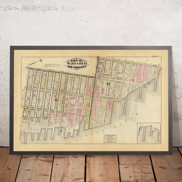 Old Map of Lower East Side, New York City, 1879: Bromley’s Detailed Wards 11 & 18