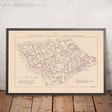 Ancien plan de pub de Londres, 1889 : Soho victorien, Covent Garden, Seven Dials, West End 