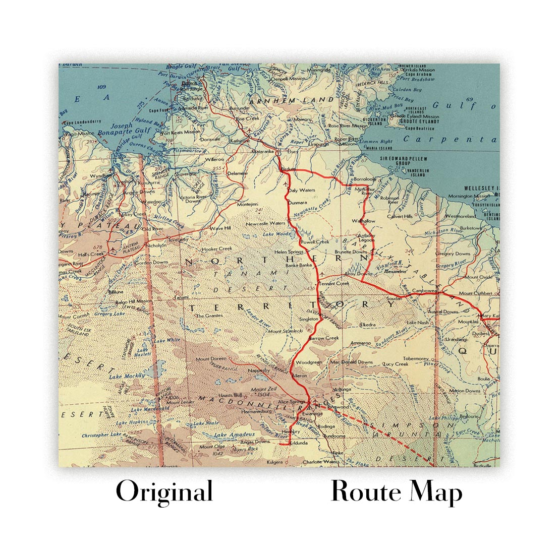 Carte de route personnalisée : carte de road trip ou de randonnée sur mesure 