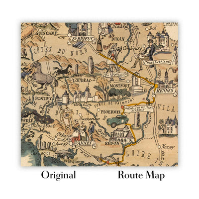 Carte de route personnalisée : carte de road trip ou de randonnée sur mesure 