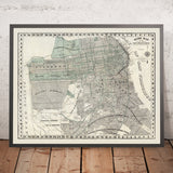 Mappa antica di San Francisco, 1895: Richmond, Western Addition, Potrero, Mission, Rancho Laguna e San Miguel 