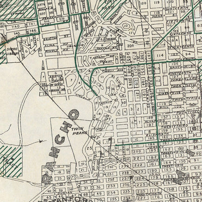 Old Map of San Francisco, 1895: Richmond, Western Addition, Potrero, Mission, Rancho Laguna & San Miguel