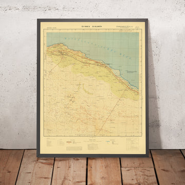 Mappa antica di El Alamein dell&
