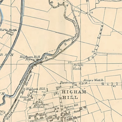 Old Map of Northeast London, 1900: Edmonton, Tottenham, Walthamstow, Reservoirs, Woodford Park