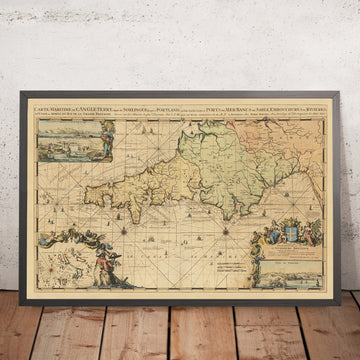 Mappa antica del sud-ovest dell&