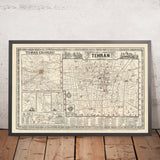Mappa antica di Teheran di Sahab Abbas, 1956: Mehran, Bazaar, Abouzar, Sadeghiyeh 