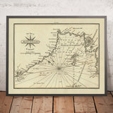 Ancien Bay de Marseille, France Carte Nautique par Heather, 1802 : Les Îles, Installations Militaires 