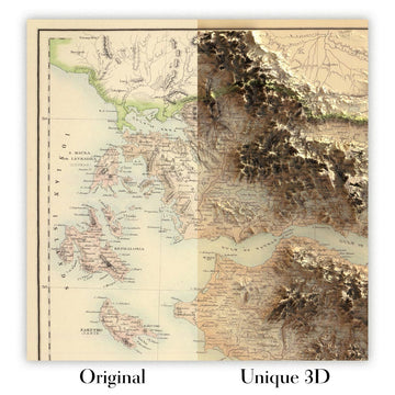 An image showing the difference between an Original map and a Unique 3D map