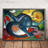 Due gatti, blu e giallo di Franz Marc, 1912 