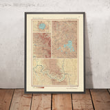 Old Map of USA National Parks, 1967: Yellowstone, Grand Canyon, Yosemite, Crater Lake