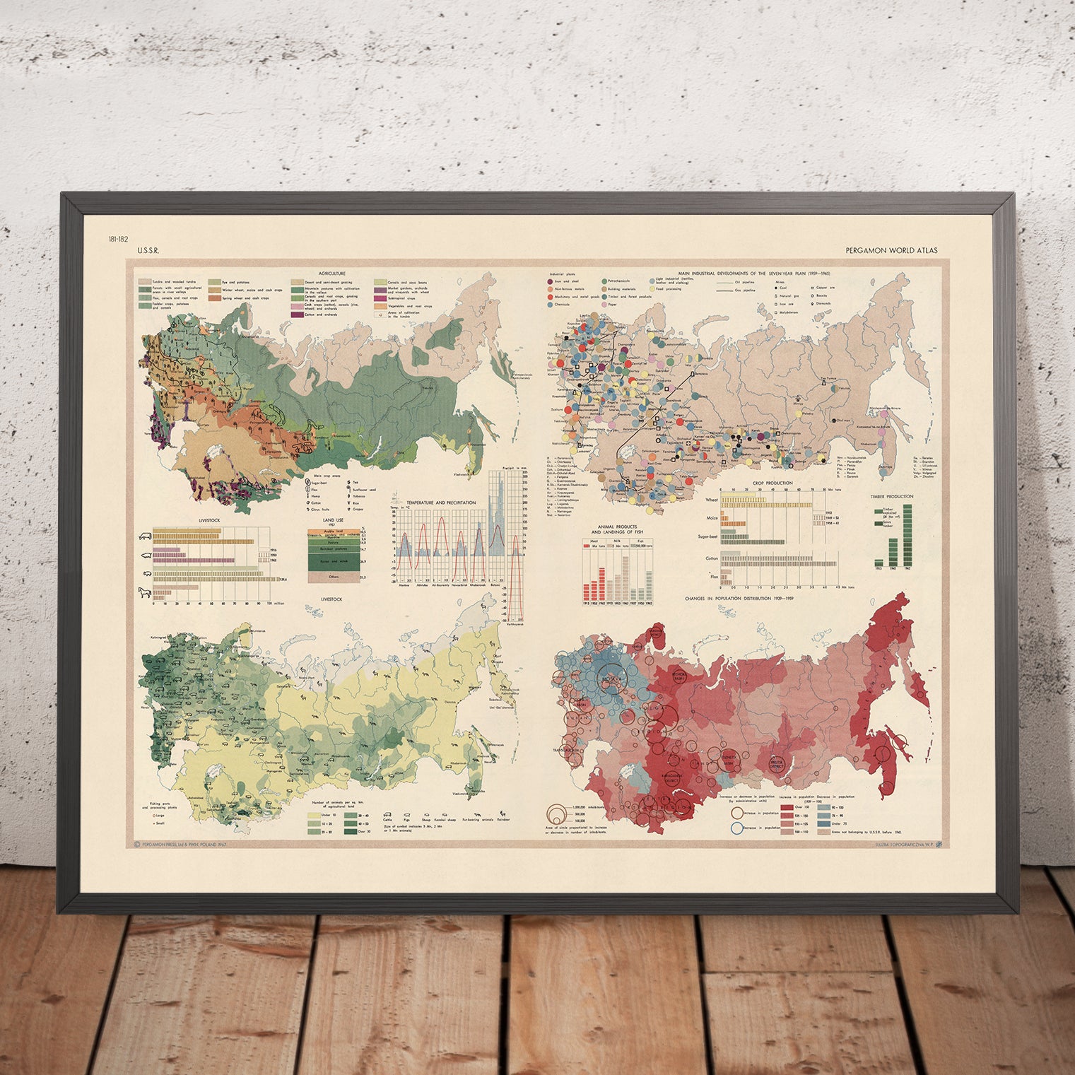 Ussr Map Clean Infographic Map of USSR, 1967: Russian Population Dynamics, Industrial ...